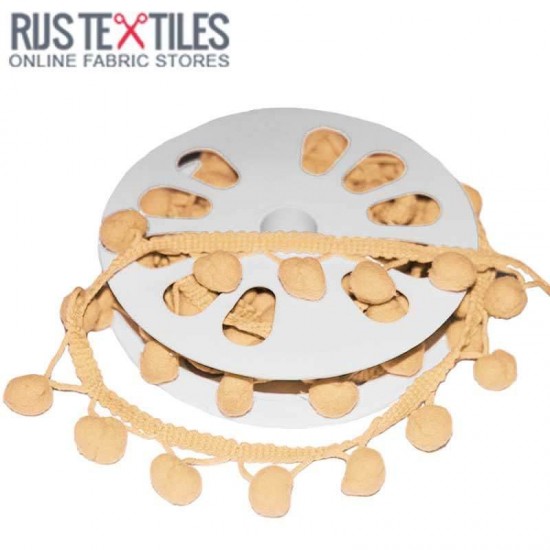 Pom Pom Trim 15mm Beige Pom Pom Trim 15mm Beige
