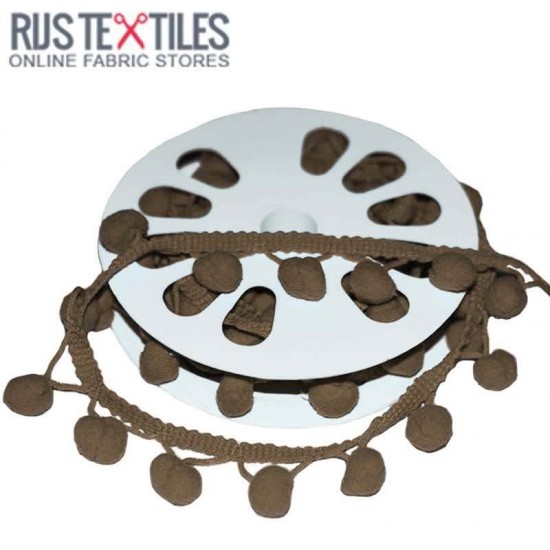 Pom Pom Trim 15mm Taupe Pom Pom Trim 15mm Taupe