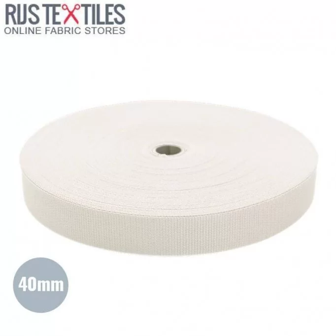 Polypropylene Webbing Off White 40mm (Per Meter) - (Belt Webbing)