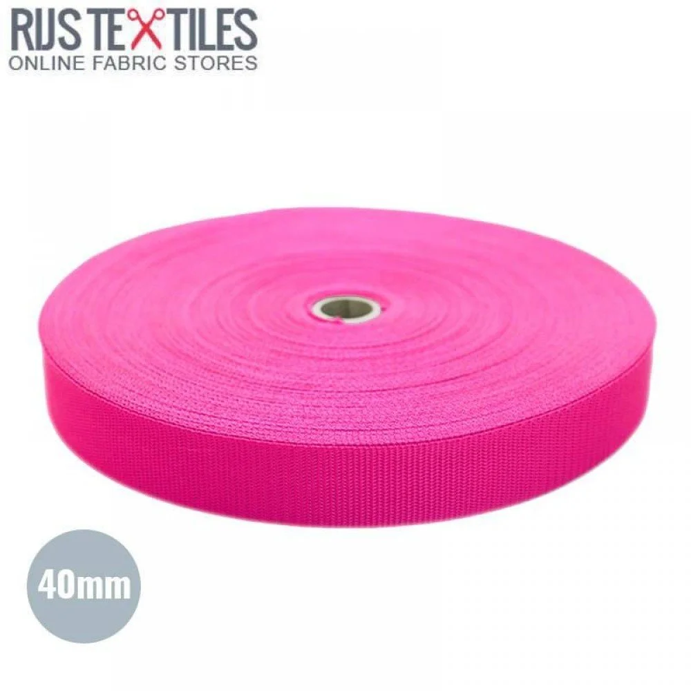 Gurtband Polypropylen Fuchsia 40mm (Meterware)