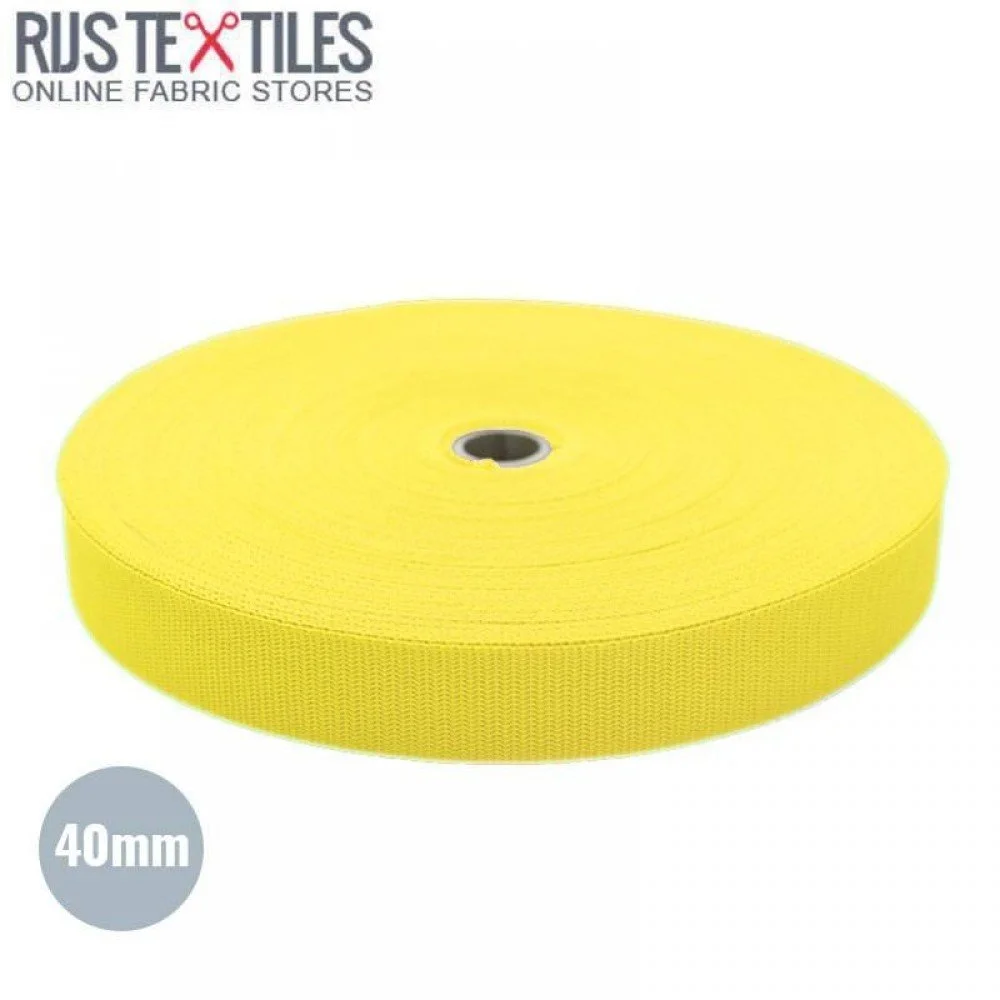 Gurtband Polypropylen Gelb 40mm (Meterware)
