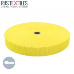 Polypropylene Webbing Yellow 40mm (Per Meter)