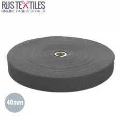 Gurtband Polypropylen Dunkel Grau 40mm (Meterware) Gurtband Polypropylen Dunkel Grau 40mm (Meterware)