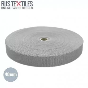Polypropylene Webbing Light Grey 40mm (Per Meter) - (Belt Webbing)