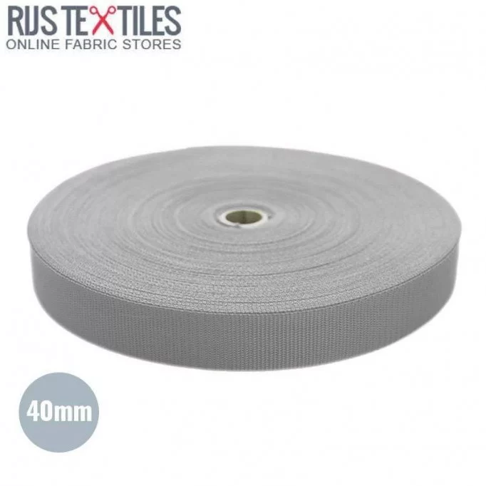 Gurtband Polypropylen Hell Grau 40mm (Meterware) - (Gurtband)