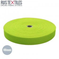 Polypropylene Webbing Lime 40mm (Per Meter)