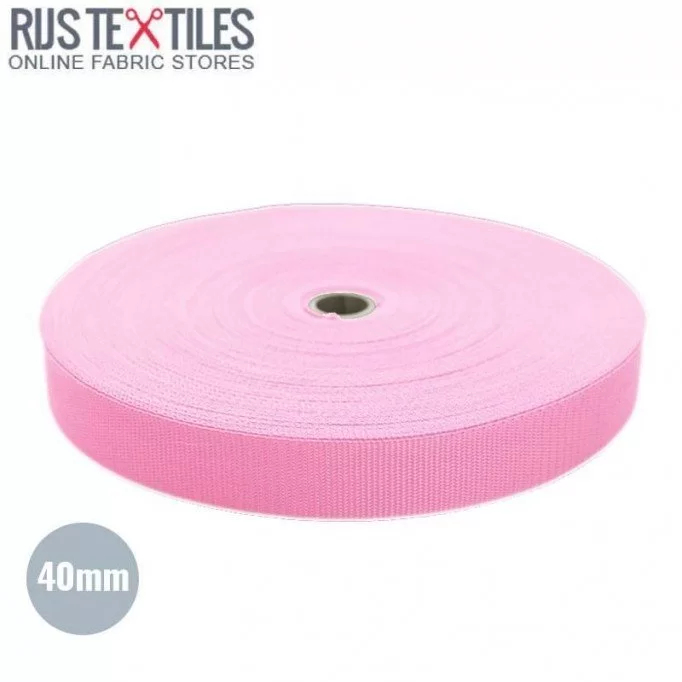 Nastro In Polipropilene Rosa 40mm (Al Metro) - (Nastro Cintura)