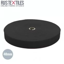 Gurtband Polypropylen Schwarz 40mm (Meterware) Gurtband Polypropylen Schwarz 40mm (Meterware)