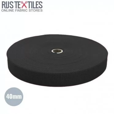 Gurtband Polypropylen Schwarz 40mm (Meterware) - (Gurtband)