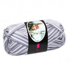 Fils à Tricoter De Coton ISPE Bicolore Gris Écru
