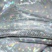 Tissu Hologramme Feuille Blanc / Argent - (Tissu Hologramme )