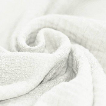 Baumwoll Musselin Stoff Ecru