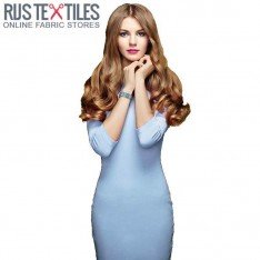 Tissu Interlock 100% Coton Bleu Clair