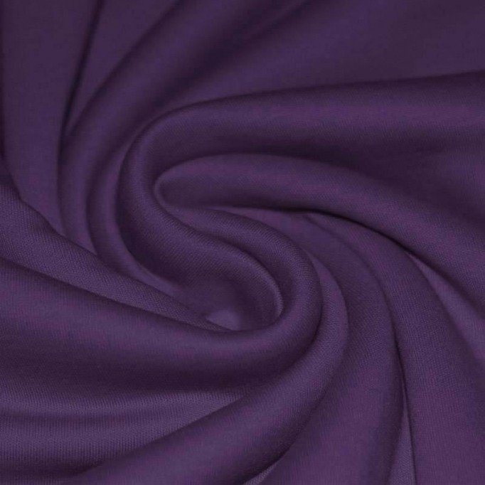 Tissu Interlock 100% Coton Violet  - (Tissu Interlock 100% Coton)