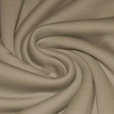 Tissu Interlock 100% Coton Beige Foncé