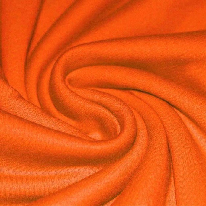 Interlock Jersey Katoen Oranje - (Interlockjersey 100% Katoen)