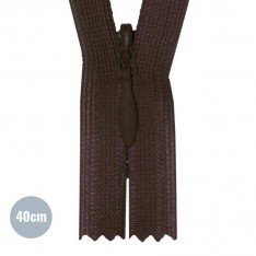 Cerniera Lampo Invisibile Marrone (570) YKK 40CM Non Separabile