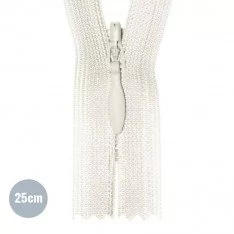 Blinde Rits Ecru (841) 25CM YKK Niet Deelbaar