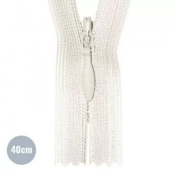 Fermetures Éclair Invisible Écru (841) YKK 40CM Non Séparable