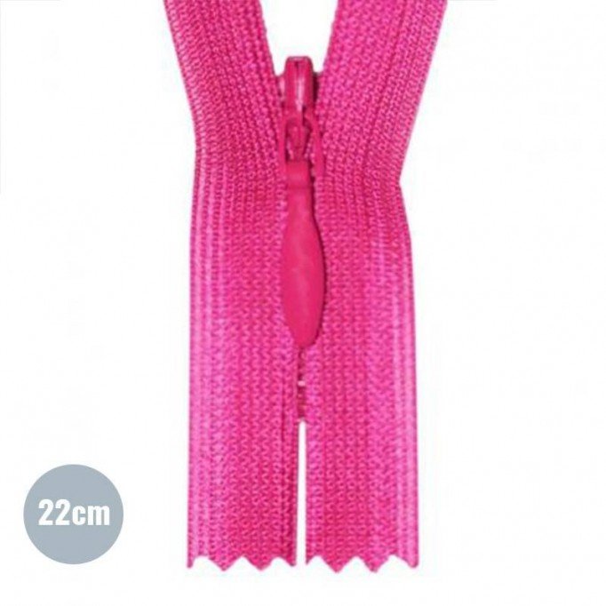 Verdecktem Reißverschluss Fuchsia YKK 22CM Nicht Teilbar - (Nicht Teilbar Verdecktem Reißverschluss YKK)