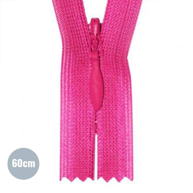 Blinde Rits Fuchsia (516) 60CM YKK Niet Deelbaar