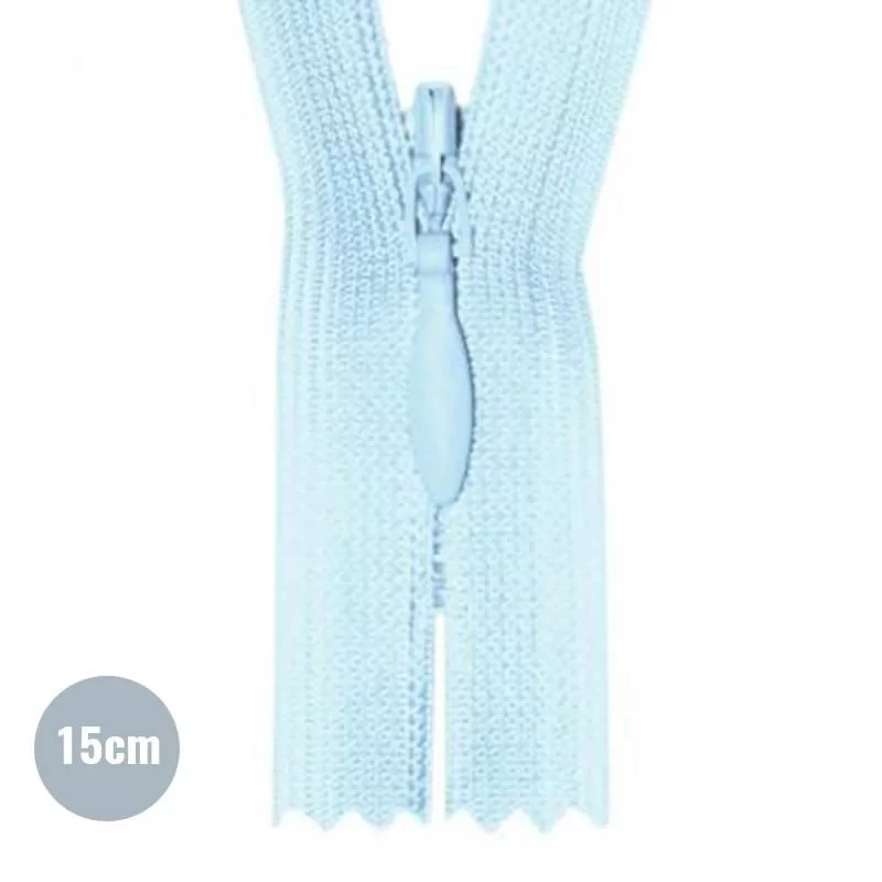 Blinde Rits Licht Blauw (542) 15CM YKK Niet Deelbaar
