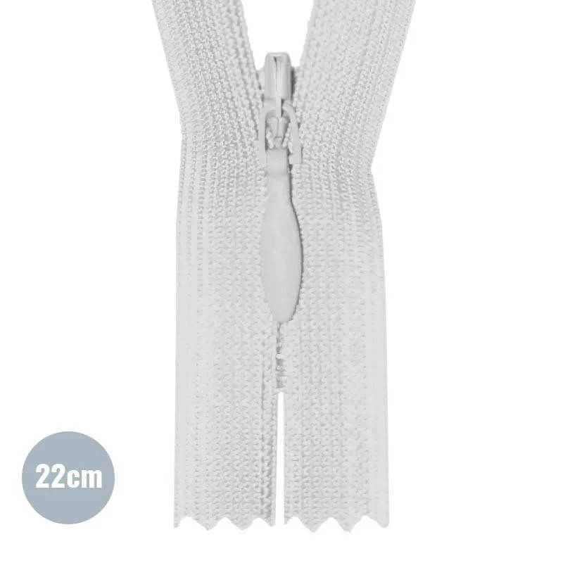 Blinde Rits Licht Grijs (576) 22CM YKK Niet Deelbaar