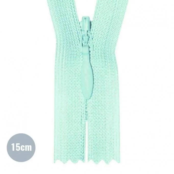 Zamek Błyskawiczny Kryty Mięta (533) YKK 15CM Not Divisible