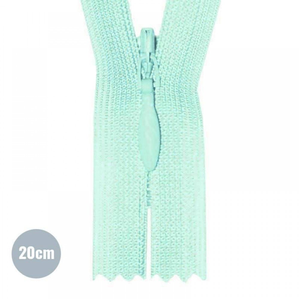 Verdecktem Reißverschluss Mint (533) YKK 20CM Nicht Teilbar