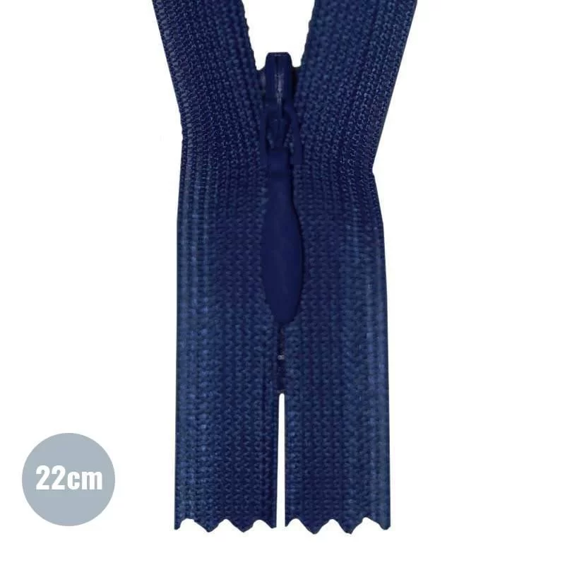 Blinde Rits Marine (058) 22CM YKK Niet Deelbaar