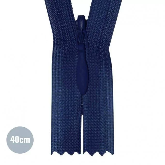 Invisible Zipper Navy YKK 40CM Not Divisible - (Invisible Zippers YKK)