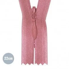 Usynlig Lynlås Gammel Pink (070) YKK 22CM Ikke-Delelige
