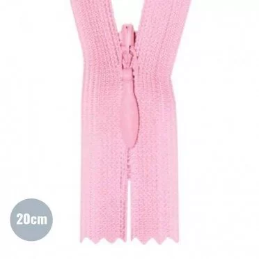 Verdecktem Reißverschluss Rosa YKK 20CM Nicht Teilbar - (Nicht Teilbar Verdecktem Reißverschluss YKK)