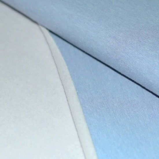 French Terry Brushed Fabric (Isoli) Aqua Melange French Terry Brushed Fabric (Isoli) Aqua Melange