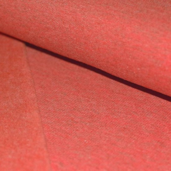 Sweat Fabric Brushed (Isoli) Red Melange Sweat Fabric Brushed (Isoli) Red Melange