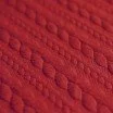 Jacquard Strickstoff Zopfmuster Dunkelrot - (Modestoffe)