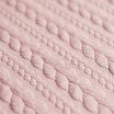 Jacquard Strickstoff Zopfmuster Nude Rosa - (Modestoffe)