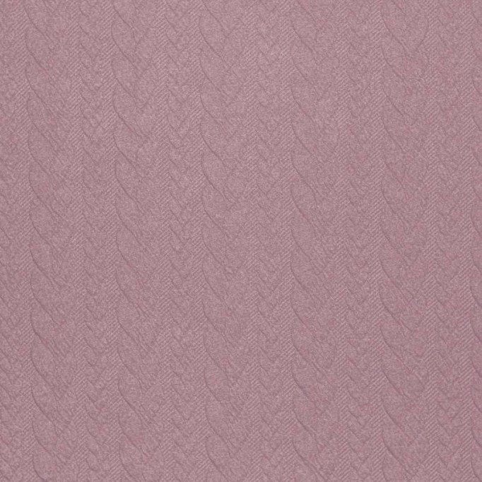 Tessuto In Maglia Motivo a Treccia Rosa Antico - (Tessuti Moda)