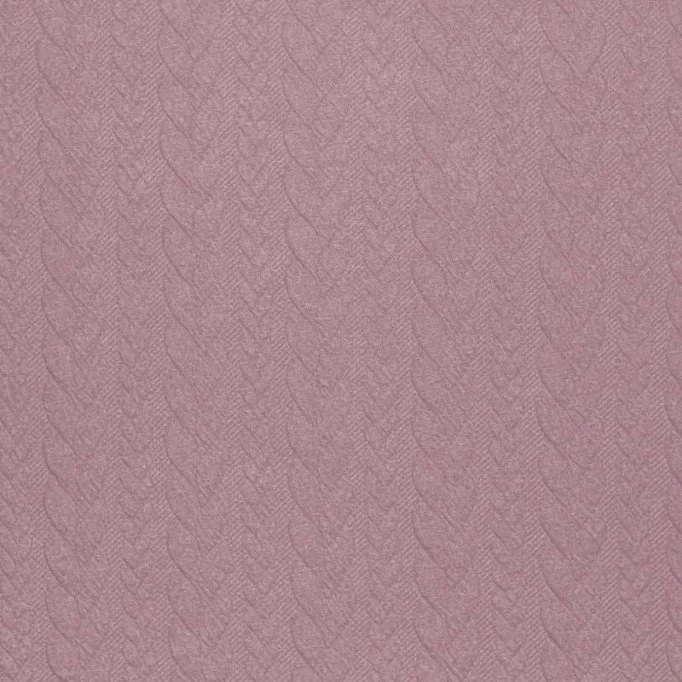 Tessuto In Maglia Motivo a Treccia Rosa Antico - (Tessuti Moda)