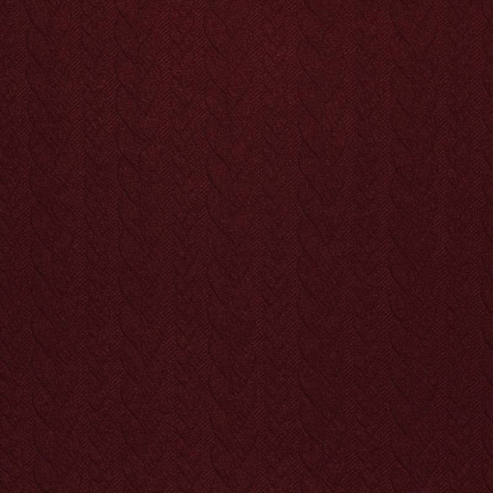 Tessuto In Maglia Jacquard Treccia Bordeaux Tessuto In Maglia Motivo a Treccia Bordeaux - (Tessuti Moda)