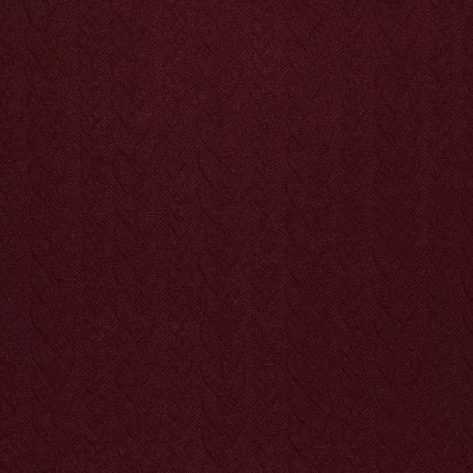 Tessuto In Maglia Motivo a Treccia Bordeaux - (Tessuti Moda)