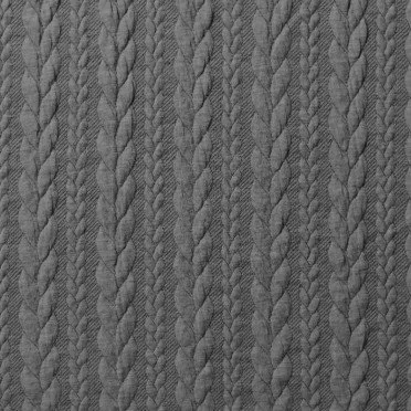 Jacquard Strickstoff Zopfmuster Grau - (Jacquard Strickstoffe Zopfmuster)