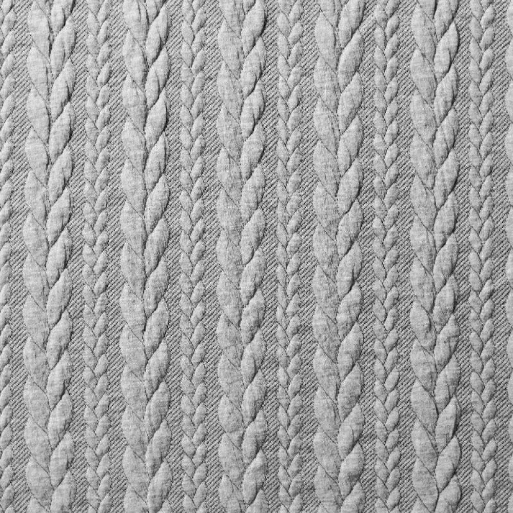 Tessuto In Maglia Motivo a Treccia Grigio Chiaro Tessuto In Maglia Motivo a Treccia Grigio Chiaro - (Tessuto In Maglia Motivo a Treccia)