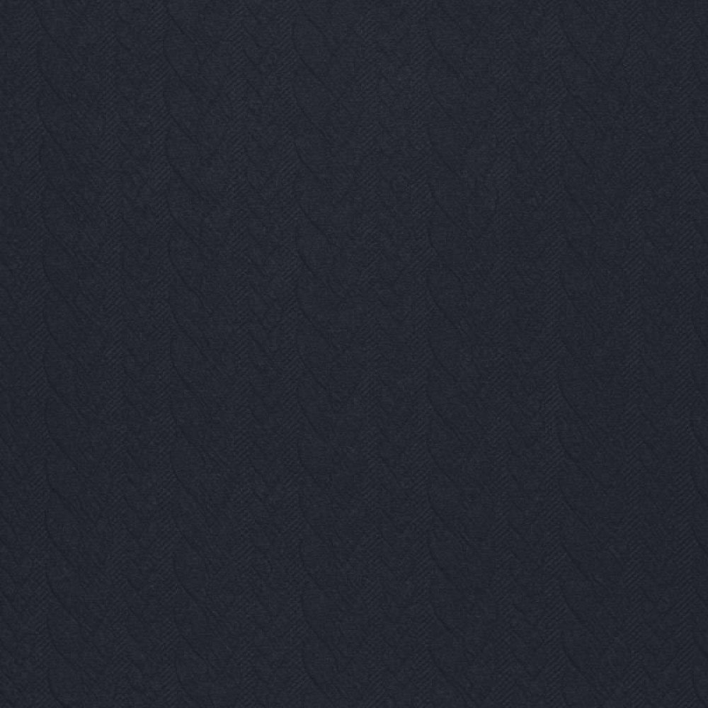 Jacquard Strickstoff Zopfmuster Marine Jacquard Strickstoff Zopfmuster Marine - (Modestoffe)