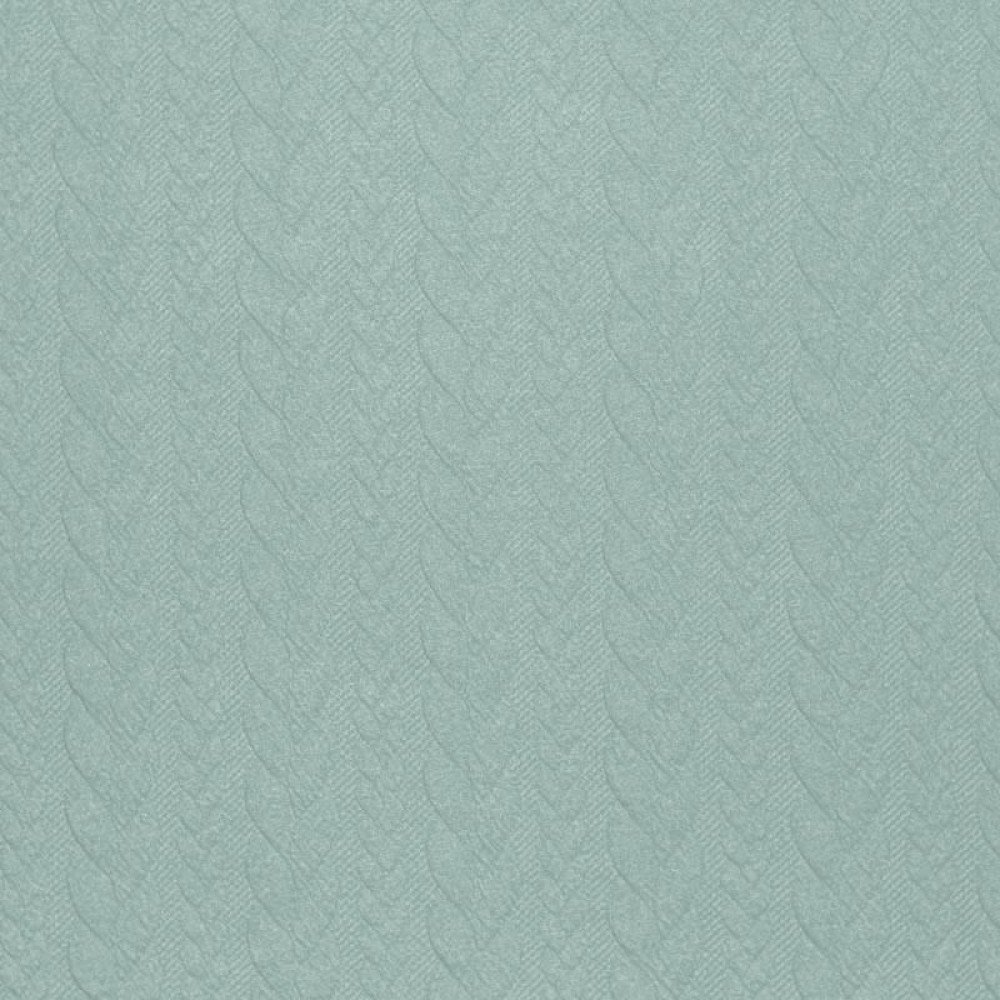 Gebreide Kabel Jacquard Stof Zeegroen Gebreide Kabel Jacquard Stof Zeegroen - (Mode Stoffen)