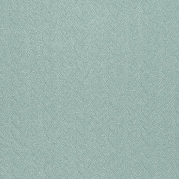 Gebreide Kabel Jacquard Stof Zeegroen - (Mode Stoffen)
