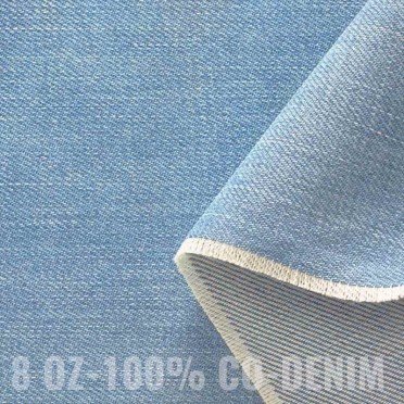 Jeans Stof Katoen 8-OZ Licht Blauw - (Jeans Stoffen Katoen)