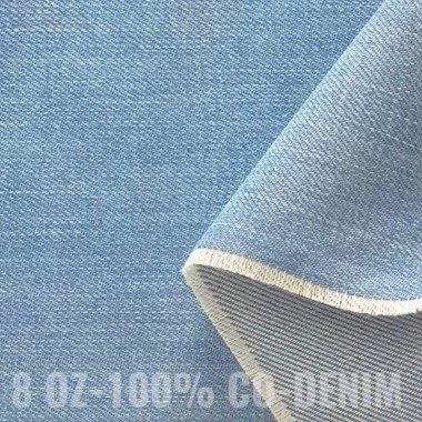 Denim Fabric Cotton 8-OZ Light Blue