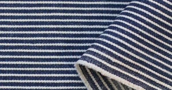Stripe Stretchy Jean Fabric Denim Fabric 2mm Stripes Stretch 10-OZ