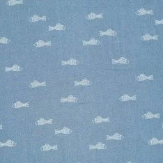Jeans Fabric Stretch - Fish Light Blue Jeans Fabric Stretch - Fish Light Blue